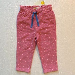NWT Mini Boden Pink Corduroy Pants 6-9M